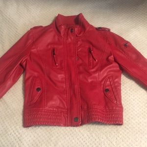 Red leather jacket